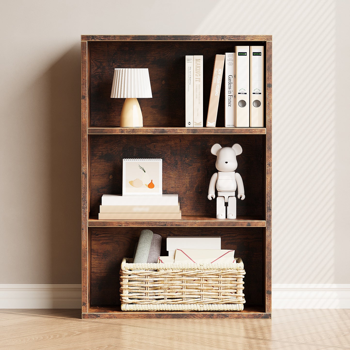3 Layers Bookcase Storage Rack Open Bookshelf | ZENIRA