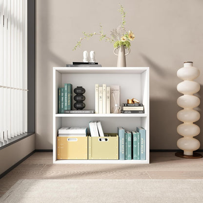 2 Layers Bookcase Open Storage Shelf-5