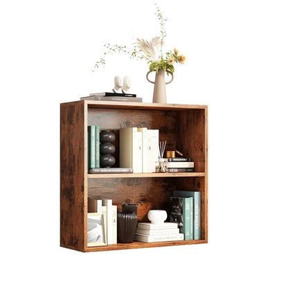 2 Layers Bookcase Open Storage Shelf