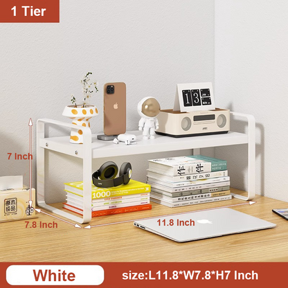 Desktop Multi-Tier Shelf white 1 tier