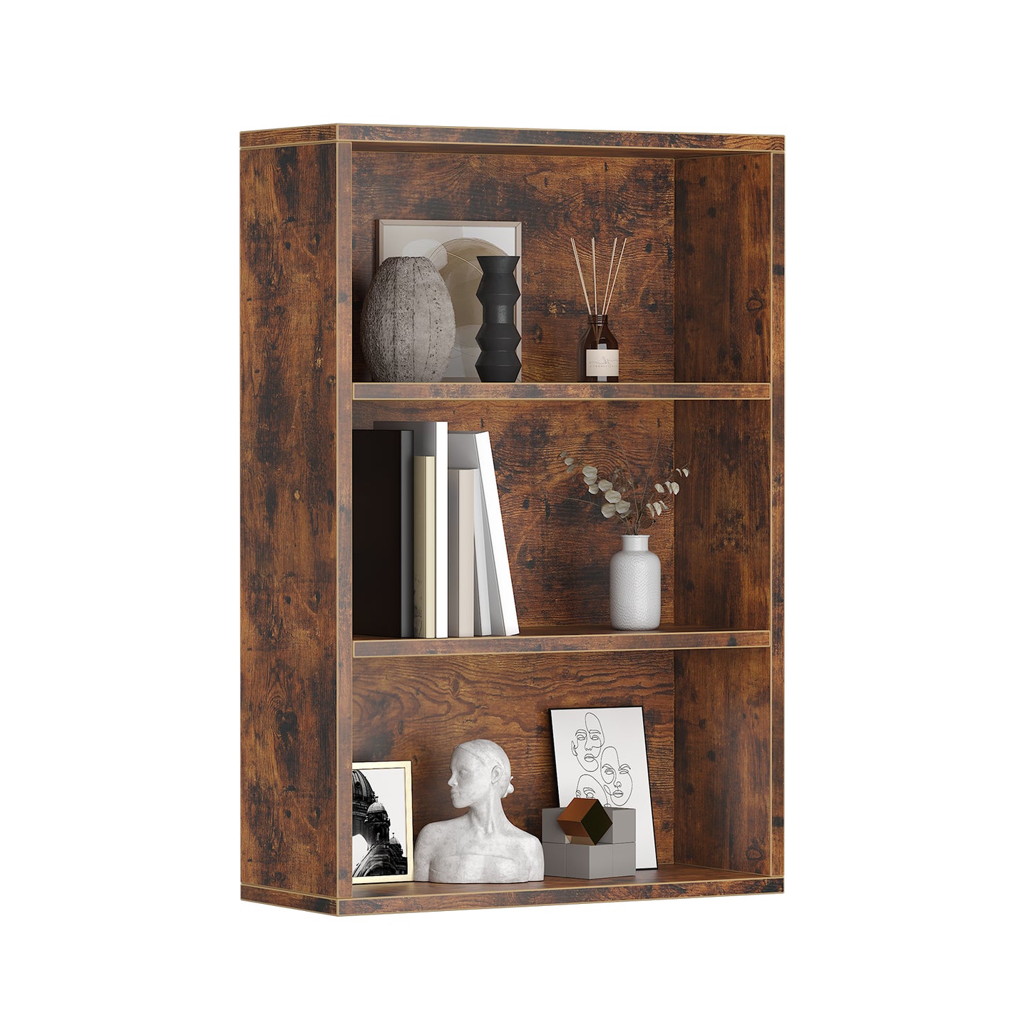 3 Layers Bookcase Storage Rack Open Bookshelf-156