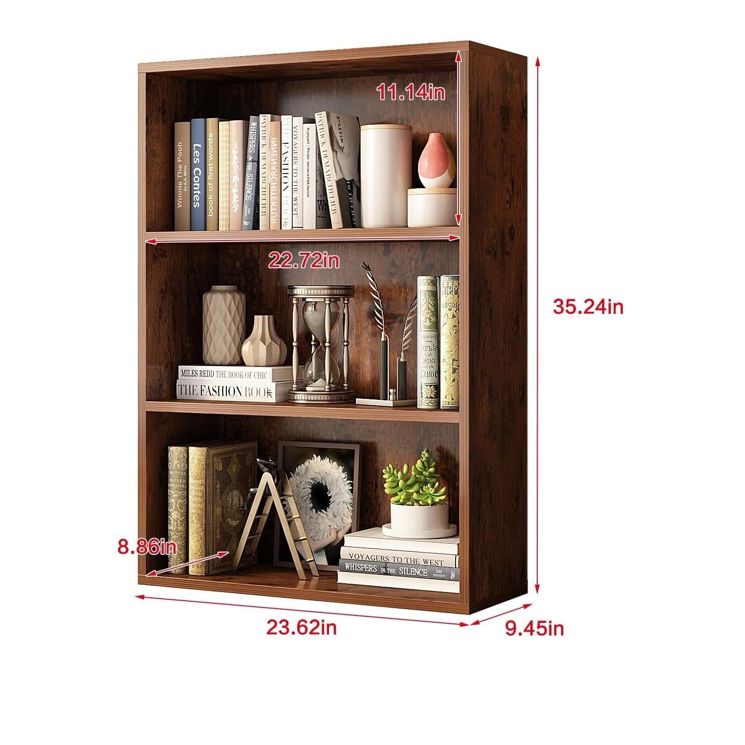 3 Layers Bookcase Storage Rack Open Bookshelf-9874