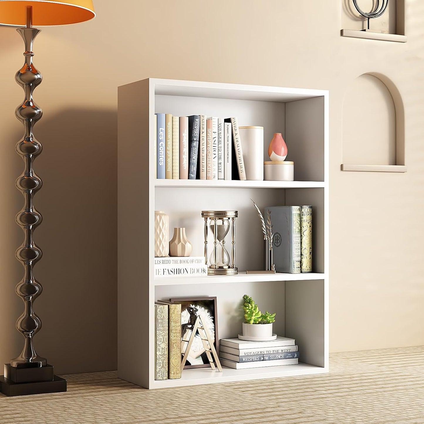 3 Layers Bookcase Storage Rack Open Bookshelf-6151