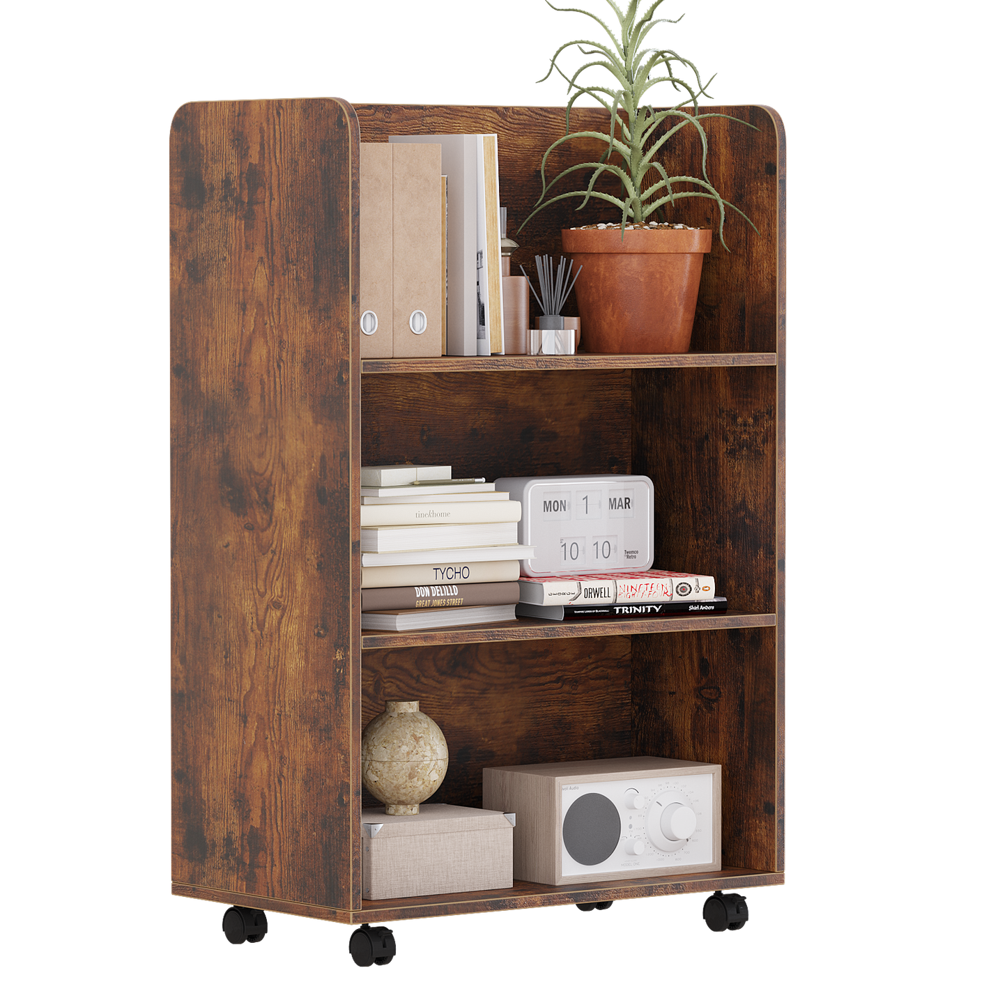 3 Shelf Bookshelf Magazine Rack-156