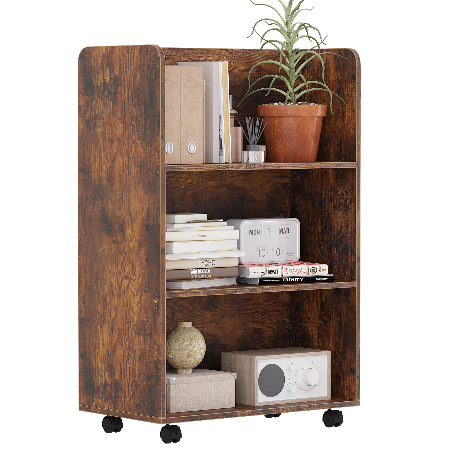 3 Shelf Bookshelf Magazine Rack-156