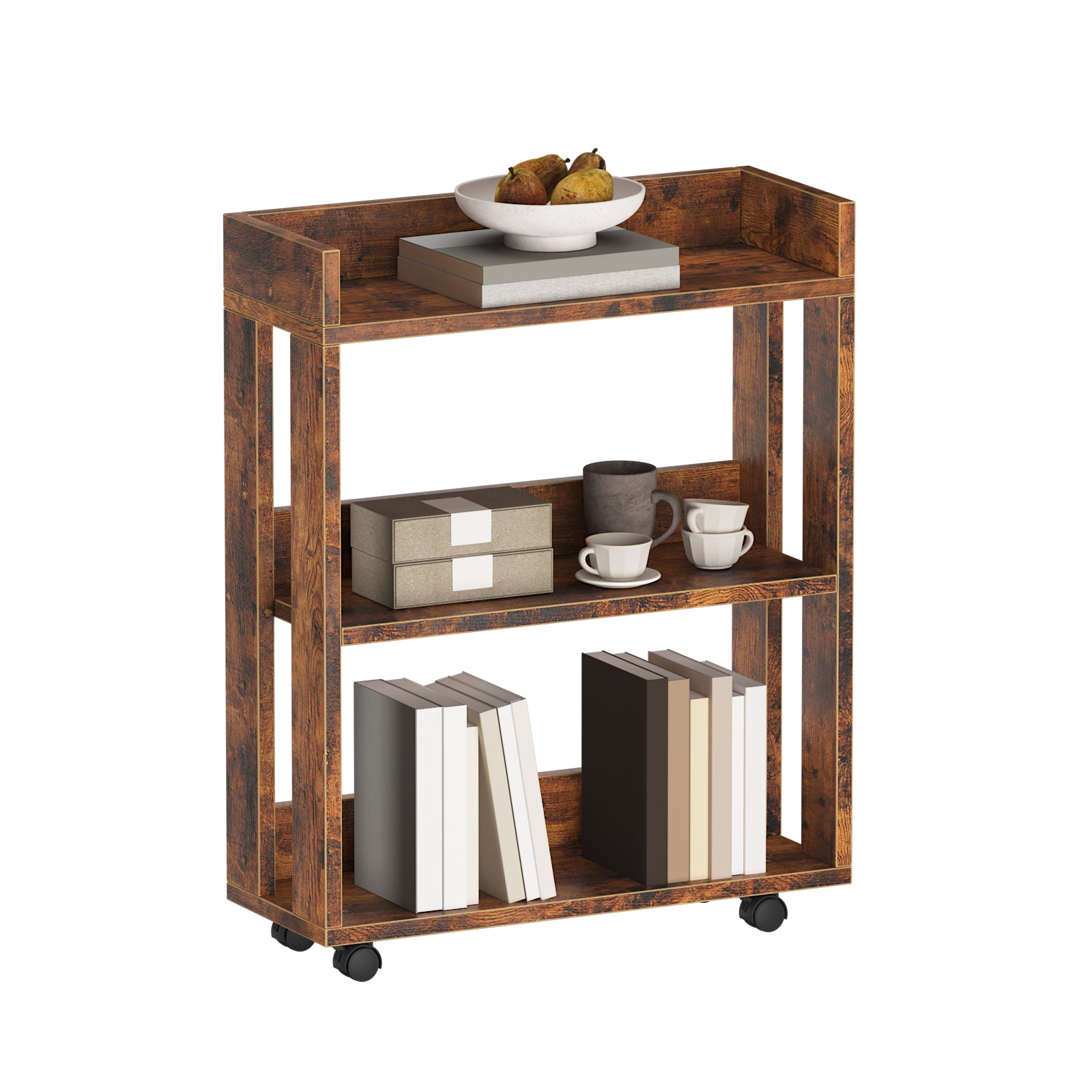 3-layer Open Wooden Bookshelf Storage Rack-586