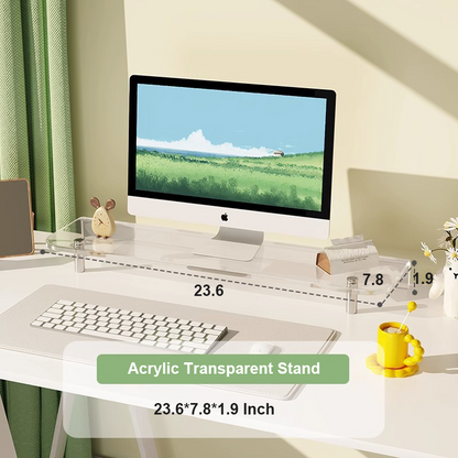 Acrylic transparent desktop stand size