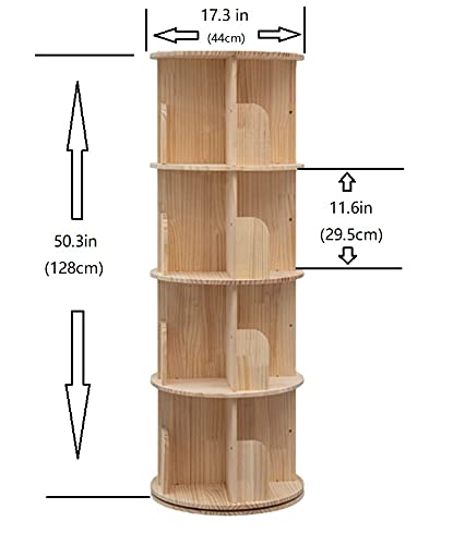 Rotating Bookshelf Floor-standing Bookcase