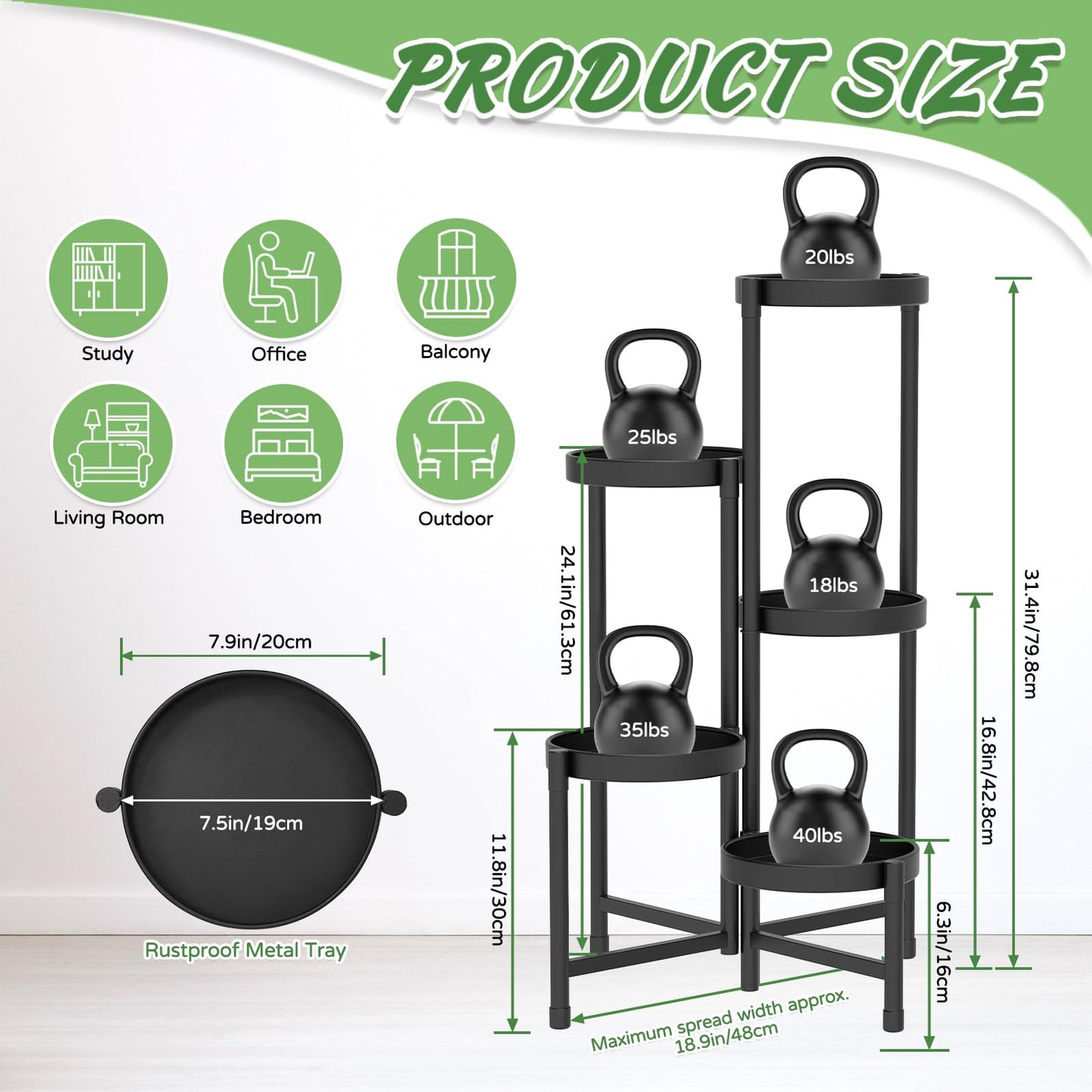 5 Tier Metal Plant Stand