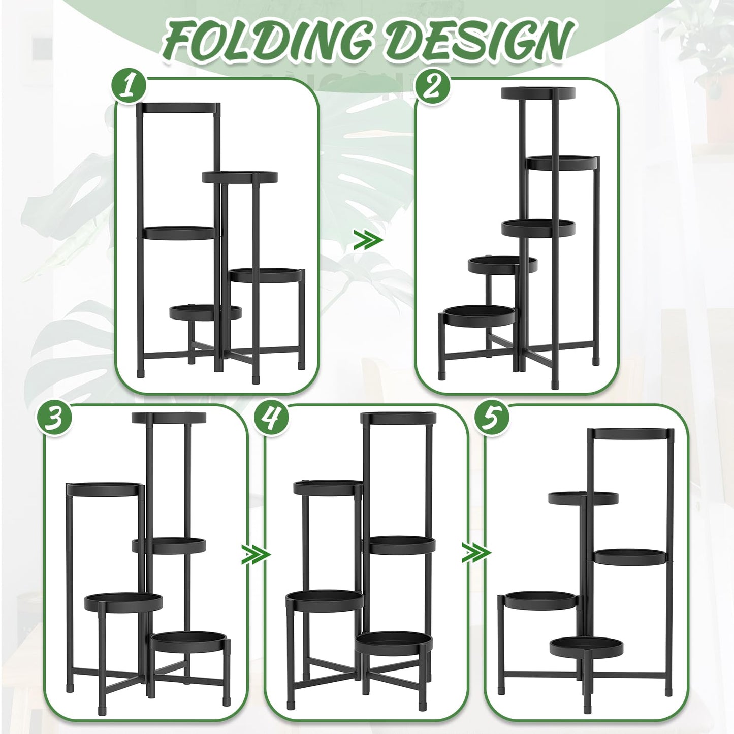 5 Tier Metal Plant Stand