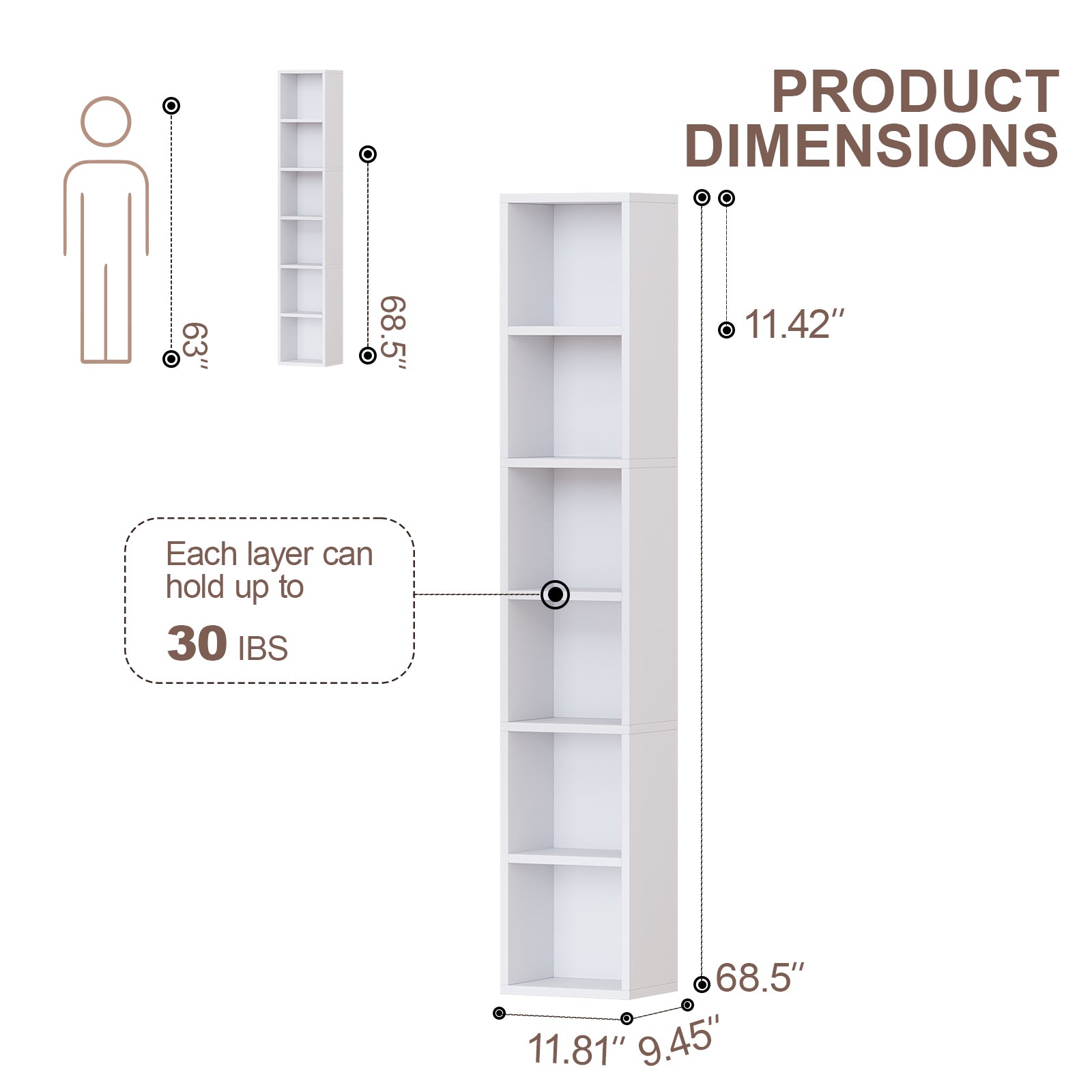 6-Cube Bookshelf-092-9