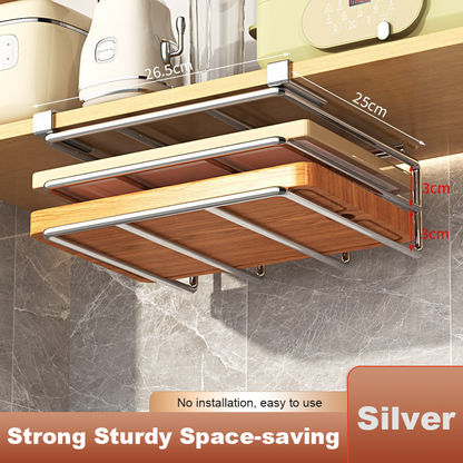 Kitchen Shelves Cabinet Hanger 3 tier silver