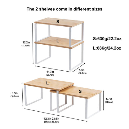 Set of 2 Kitchen Storage Racks