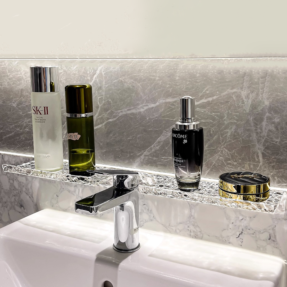 Clear Acrylic Storage Shelf for Bathroom