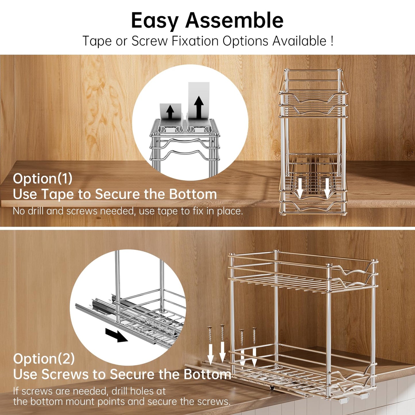 Pull-Out Spice Rack Organizer