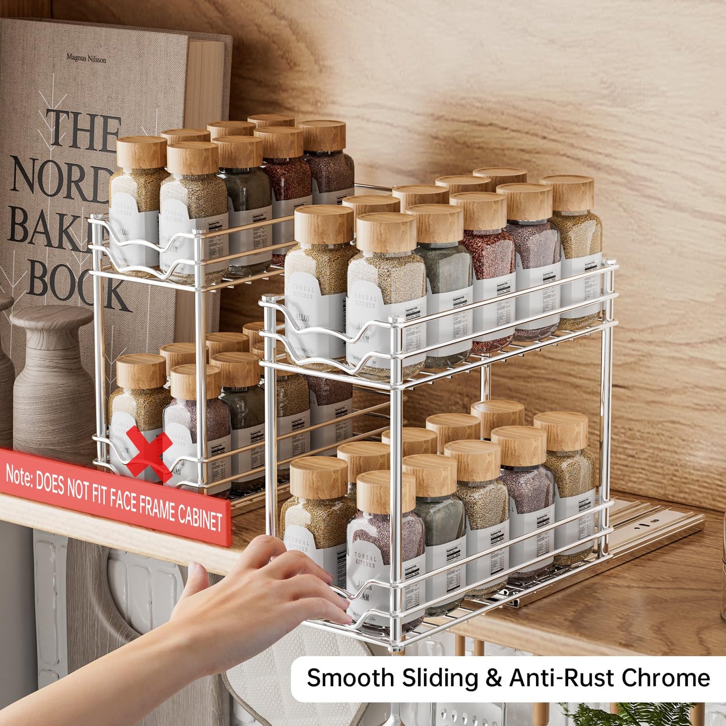 Pull-Out Spice Rack Organizer