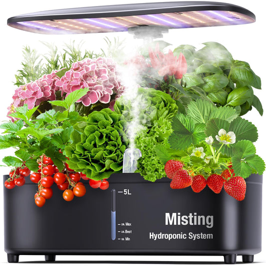 Indoor spray hydroponic planting system, silent pump, automatic timer