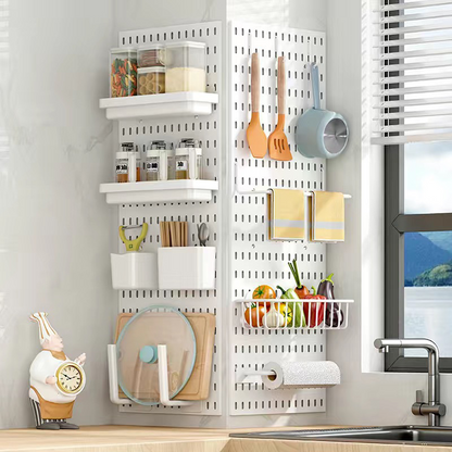 No-Punch Hole Panel Wall Shelf in kitchen