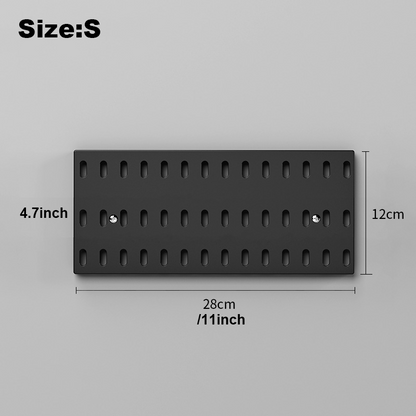 No-Punch Hole Panel Wall Shelf black small