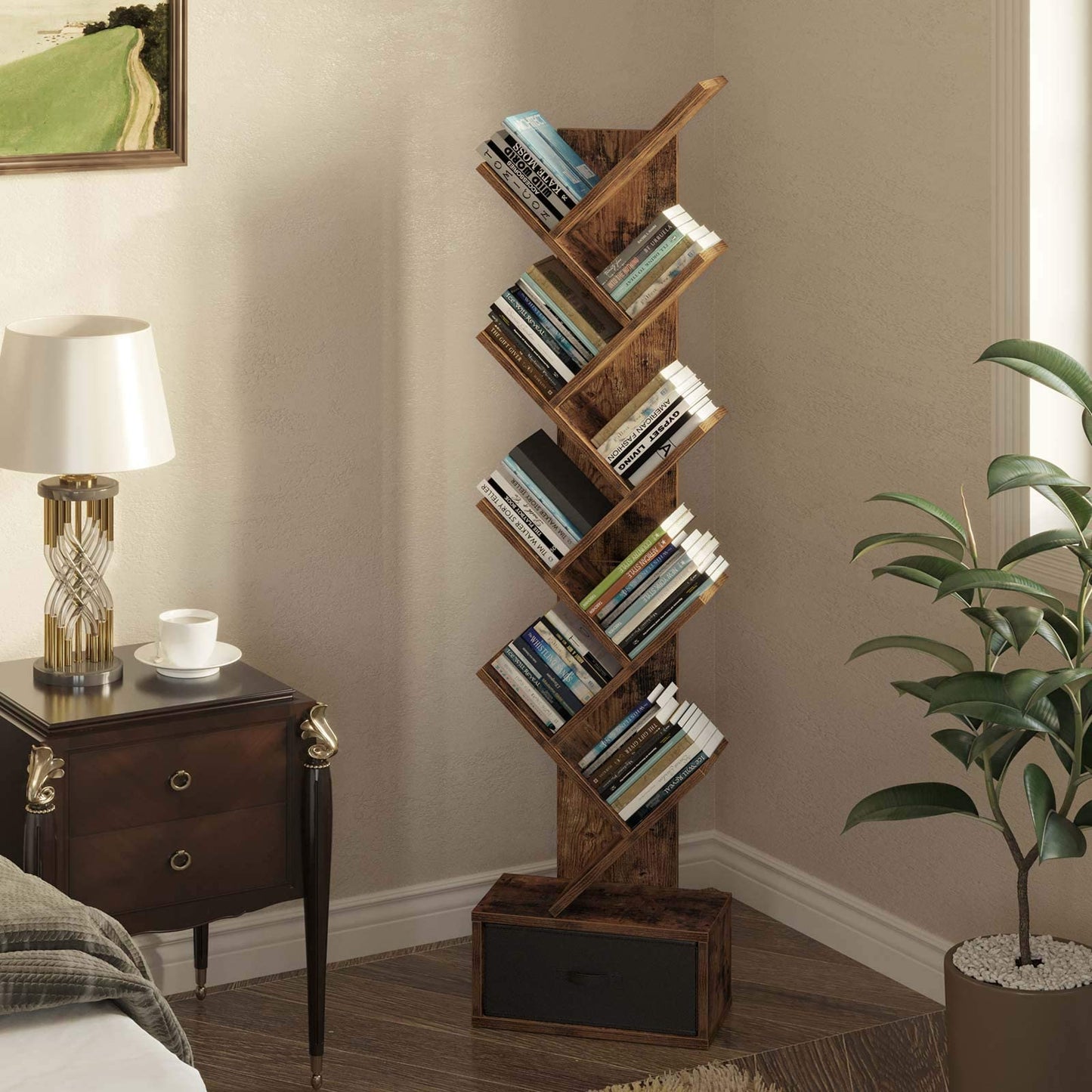 7&9-Tier Tree Bookshelf