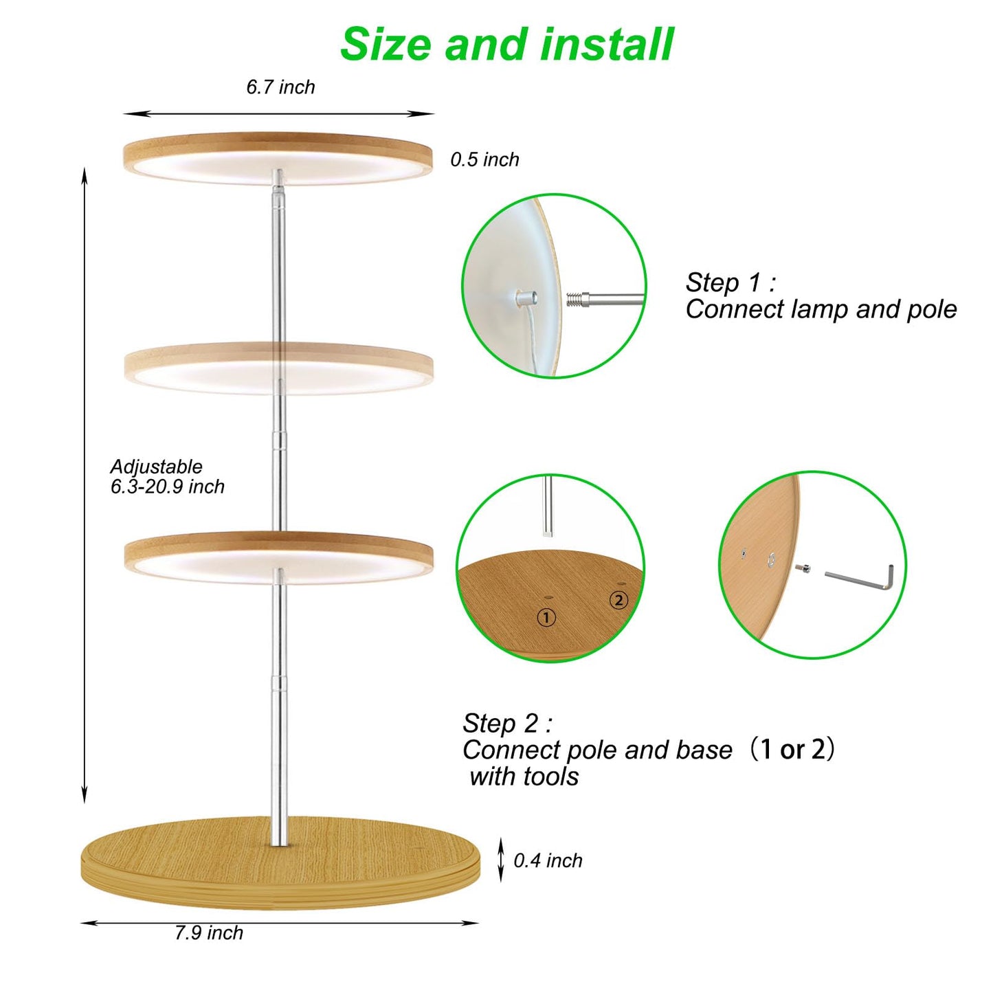 Plant Grow Light, Automatic Timer, 5V Low Safe Voltage