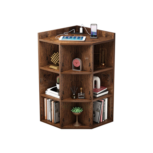 Corner Bookshelf Wood Storage Rack | ZENIRA