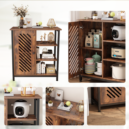 Cube Storage Organizer Cabinet with Sliding Doors-234