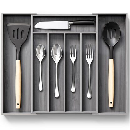 Bamboo Silverware Organizer