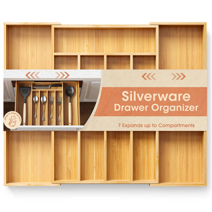 Bamboo Silverware Organizer