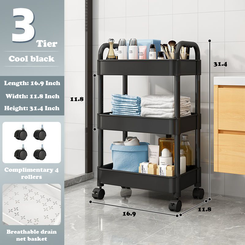 Cart storage racks floor to floor 