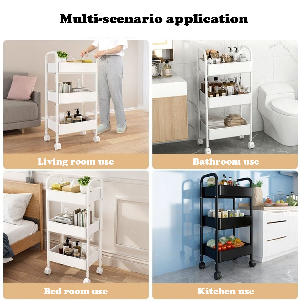 Cart storage racks floor to floor multiple use  scenery