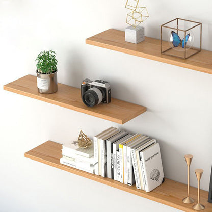 Solid wood wall shelving display