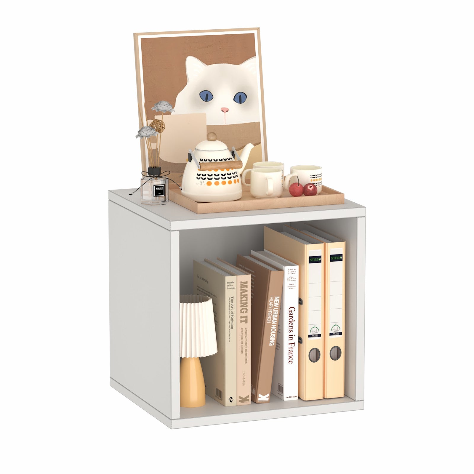 Small Bookshelf Cube Storage-489