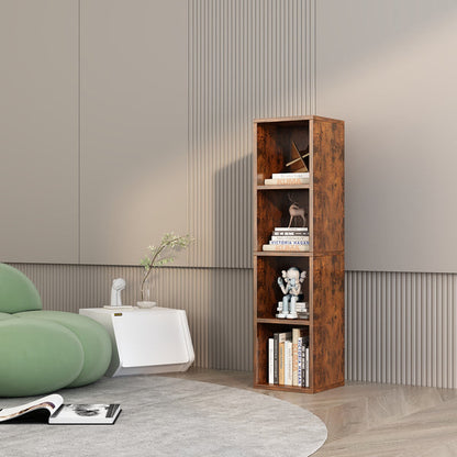 Small Narrow Corner Bookcase Cube Bookshelf-586