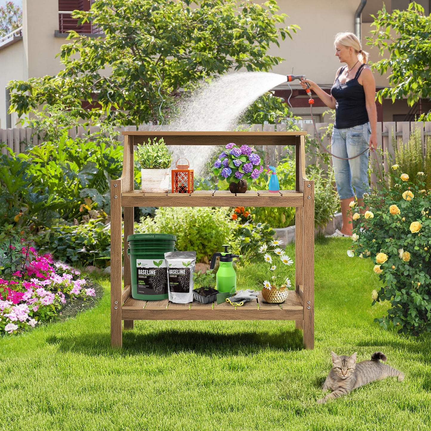 Potting Bench, Garden Table Workstation