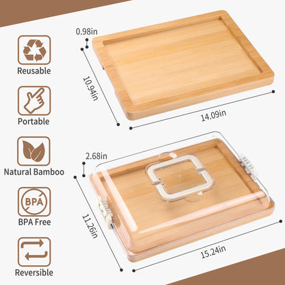 Bamboo Cheese Board Set, Charcuterie Board