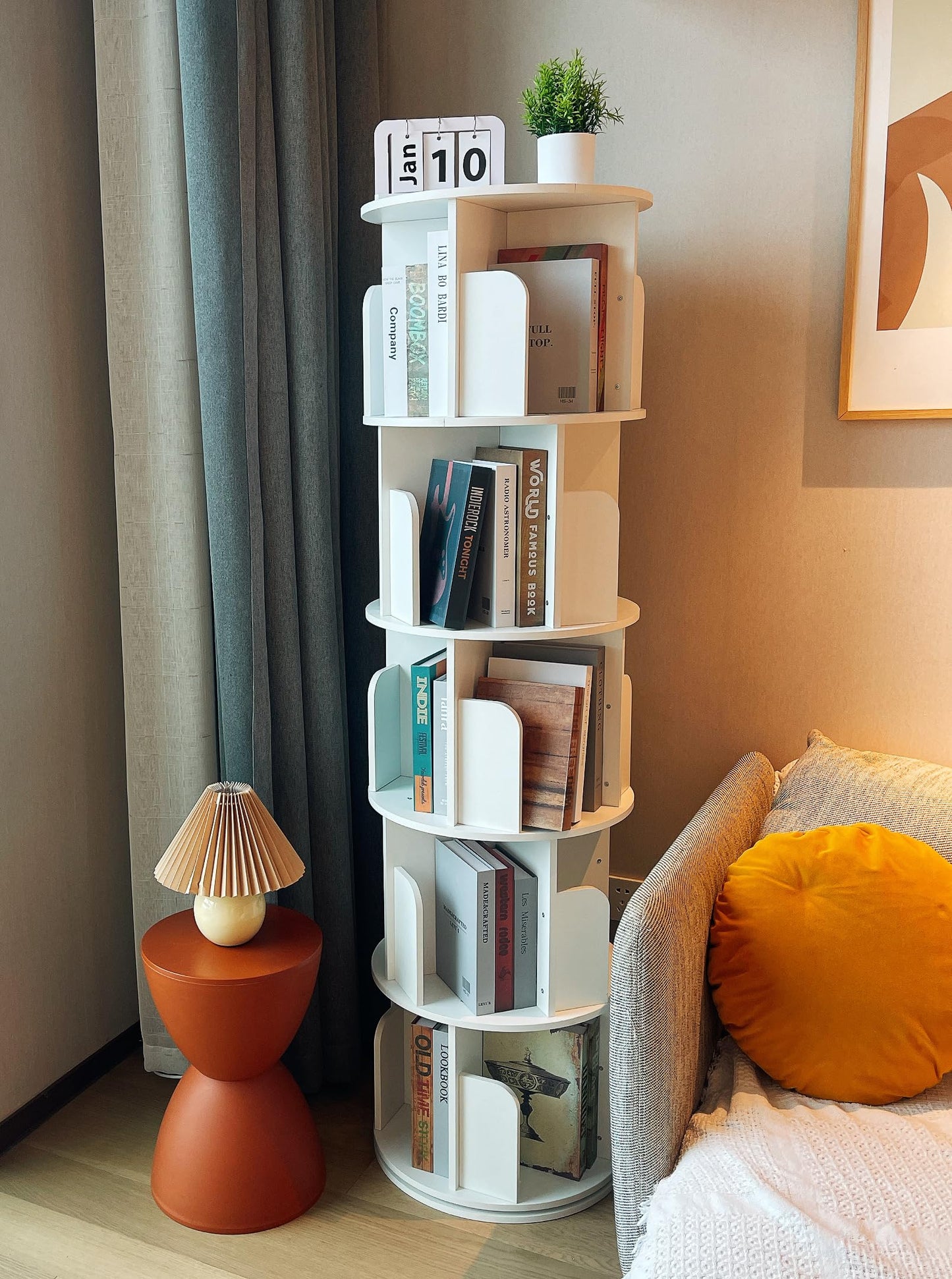 Rotating Bookshelf Floor-standing Bookcase