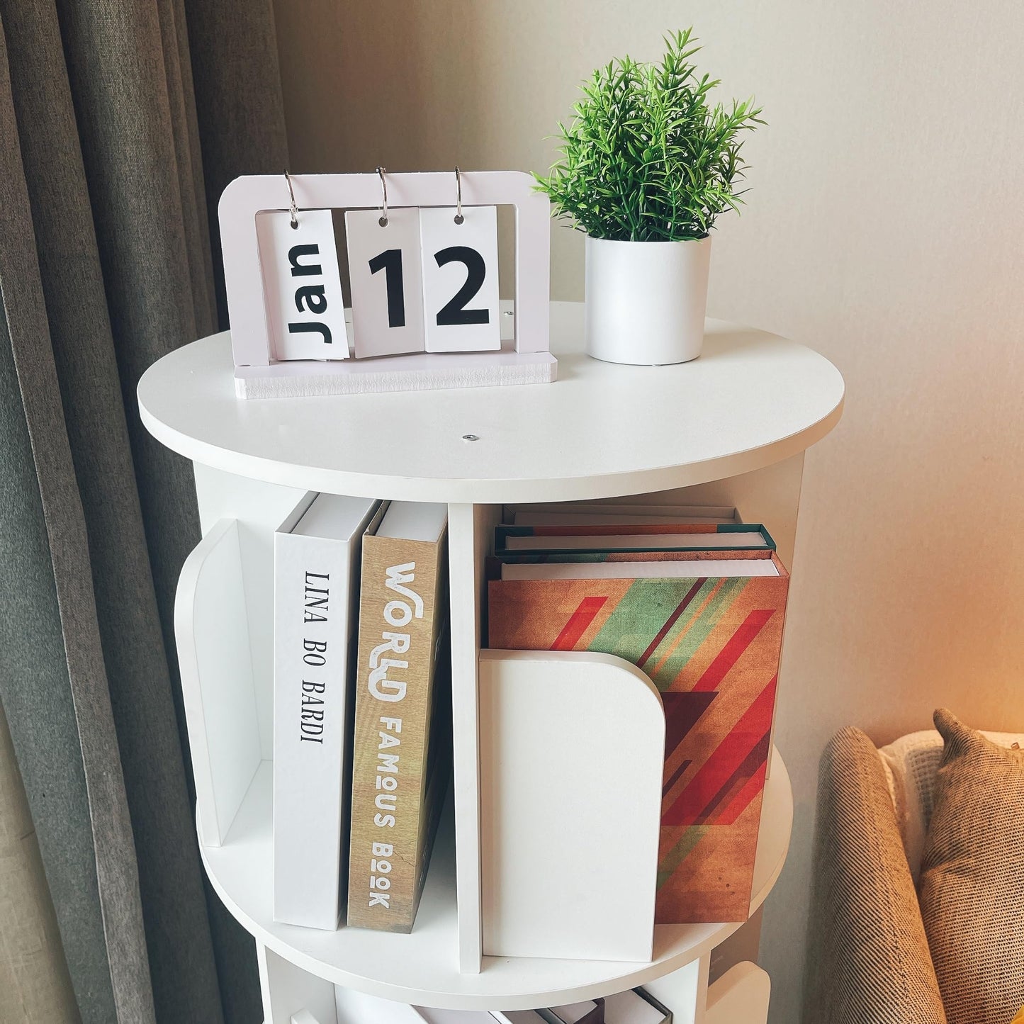 Rotating Bookshelf Floor-standing Bookcase