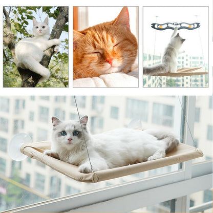 Cat Window Perch, Cat Hammock Window Seat, Space Saving Window Mounted Cat Bed